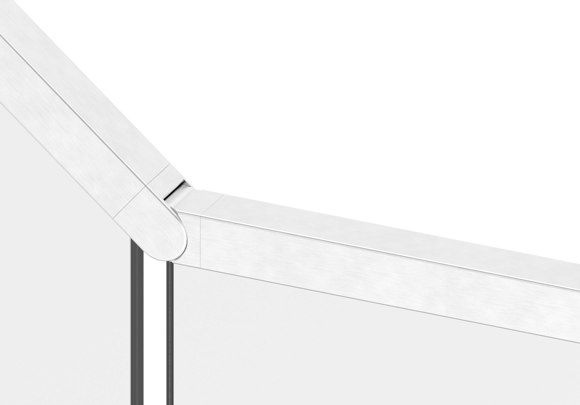flexibler Verbinder für Quadrat-Nutrohr, aufwärts 25-55°, V4A