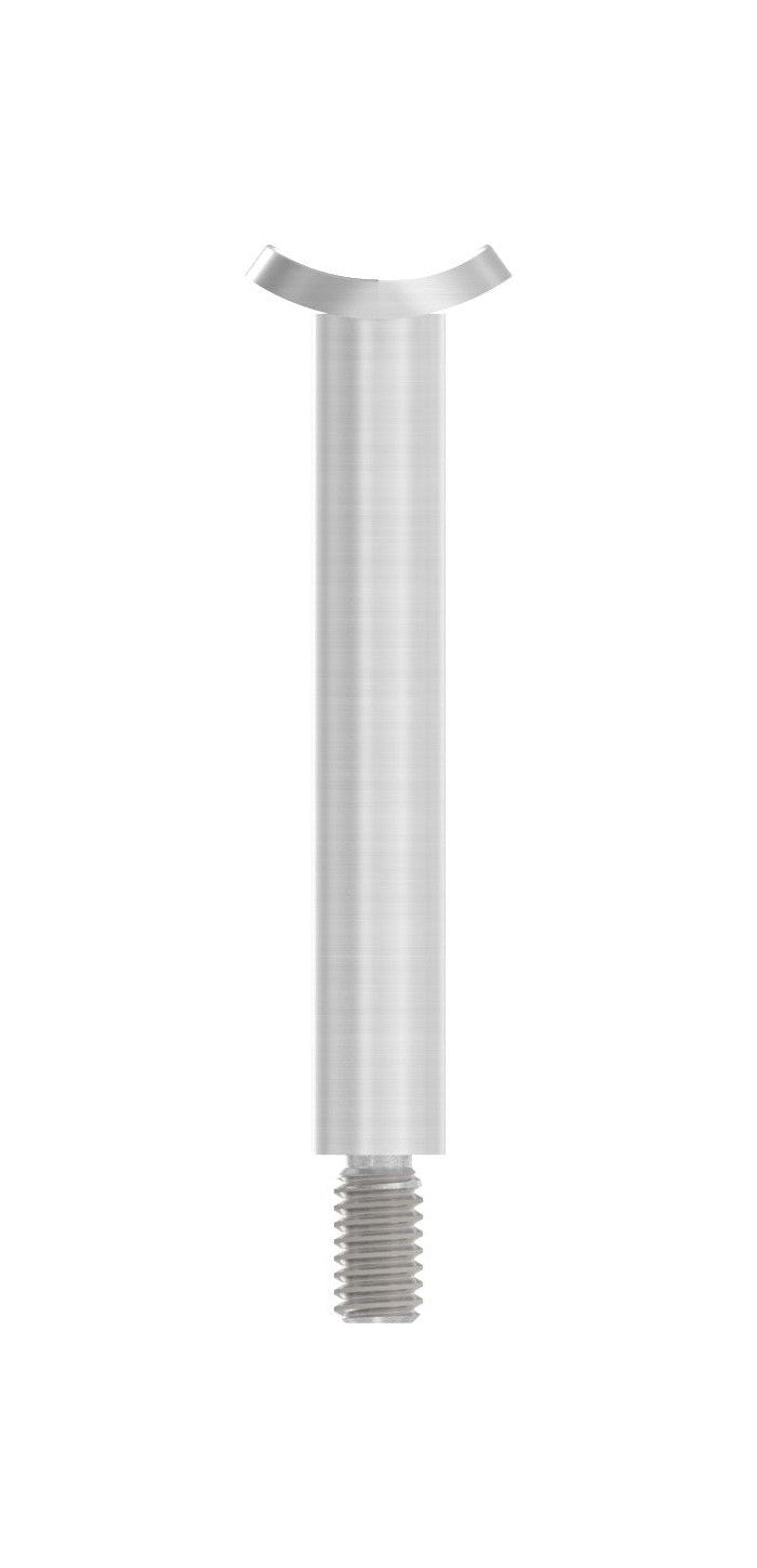 Handlaufstütze zum Schrauben, Stift mit Außengewinde M8 und Handlaufanschlussplatte, V2A