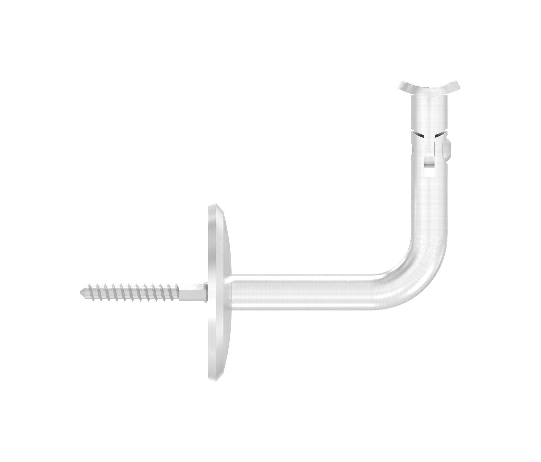 Handlaufhalter mit Gelenk, Stockschraube und Anschlussplatte, zum Anschrauben des Handlaufs, V2A
