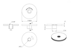 Zeichnung Rohrabschlussplatte mit Gewinde M10 für Rohr Ø 48,3 mm