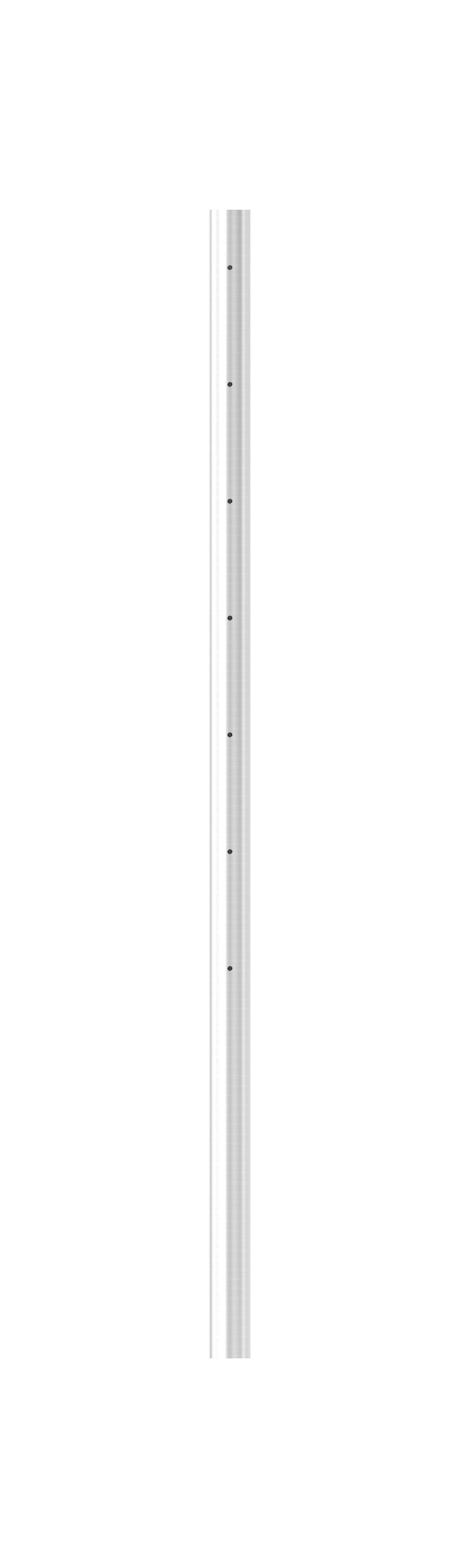 Edelstahlpfosten, mit 7 x M6 Fließformgewinde einseitig (z.B. für Querstabhalter), V2A
