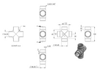 Zeichnung Kreuzstück für Rohr Ø 42,4 x 2,0 mm