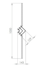 Designstab, Länge 1000 mm, V2A