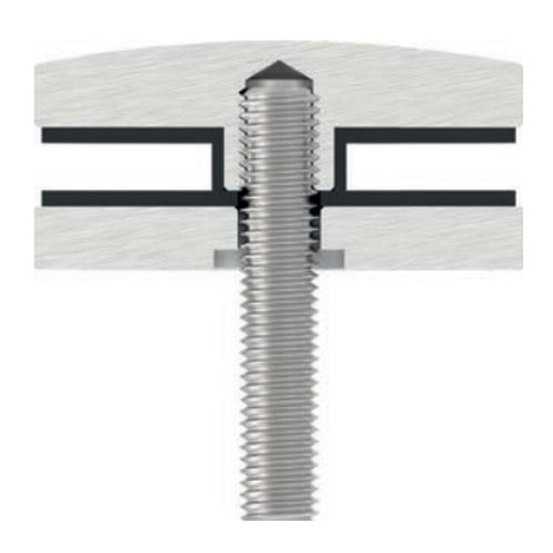 Glaspunkthalter Ø 62 mm, Klemmbereich 6.0 - 21.52 mm, V2A
