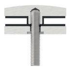 Glaspunkthalter Ø 62 mm, Klemmbereich 6.0 - 21.52 mm, V2A