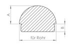 Edelstahl Rohrabschlussstopfen halbrund, Vollmaterial, mit Rändelung, zum Einschlagen, V2A