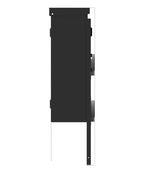 Briefkasten, Liron, aus verzinktem Stahlblech, schwarz RAL: 9017 lackiert, Maße: 370x105mm, H: 370mm. Inkl. 3 Schlüssel 