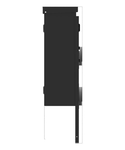 Briefkasten, Liron, aus verzinktem Stahlblech, schwarz RAL: 9017 lackiert, Maße: 370x105mm, H: 370mm. Inkl. 3 Schlüssel 