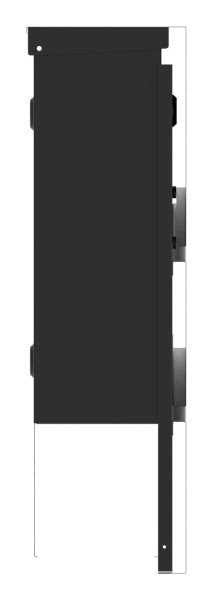 Briefkasten, Liron, aus verzinktem Stahlblech, schwarz RAL: 9017 lackiert, Maße: 370x105mm, H: 370mm. Inkl. 3 Schlüssel und Zeitungsfach. Briefkasten muss bei starker Witterung überdacht werden!