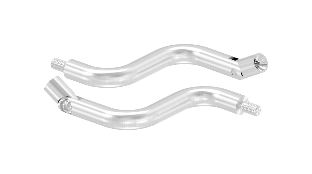 Gelenkbügel Edelstahl 2 x 90° gebogen,1 x Außengewinde, 1 x Innengewinde, V2A