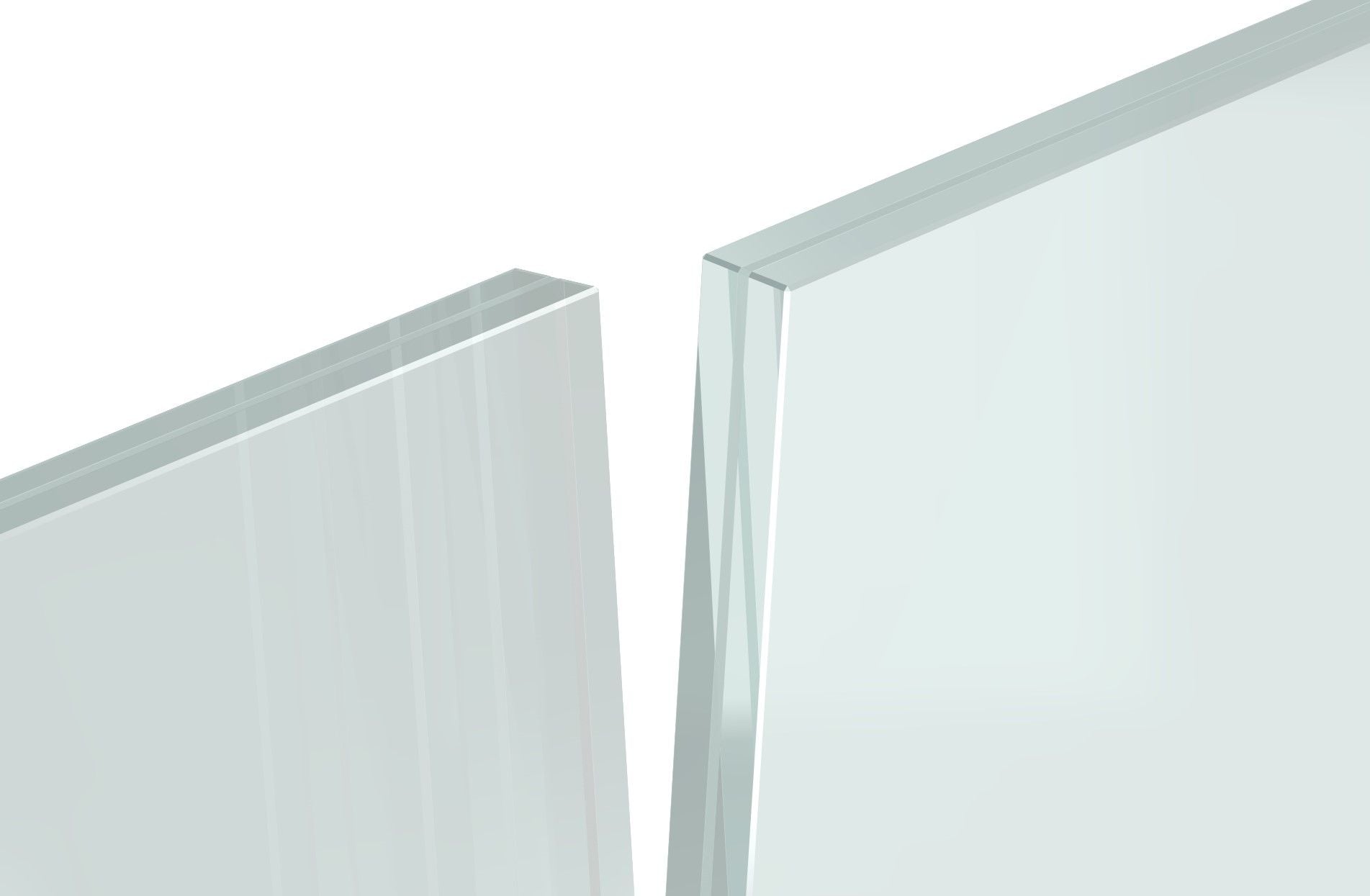 Glasausrichter für Ganzglasgeländer, Kunststoff transparent