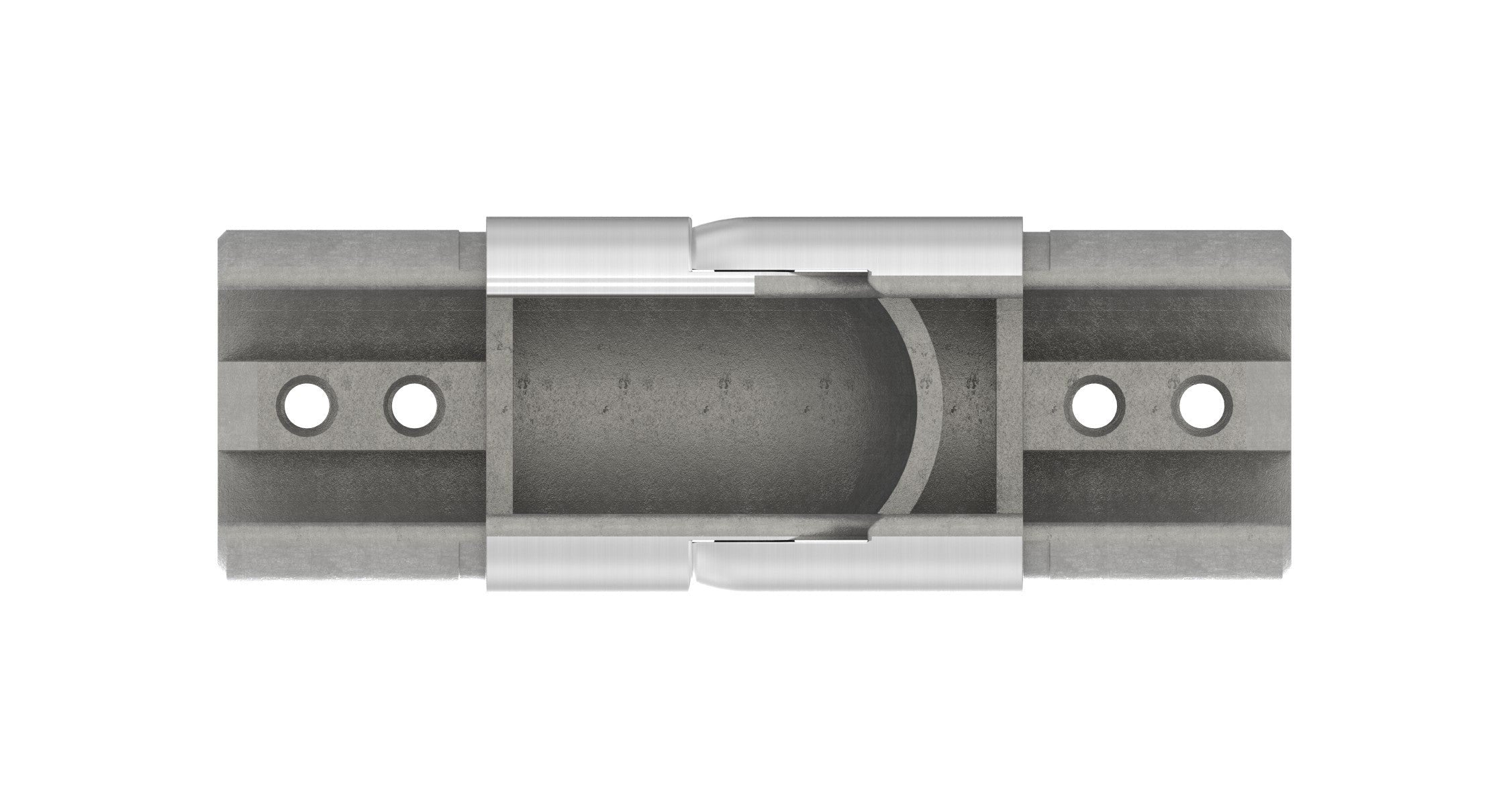 flexibler Verbinder für Rund-Nutrohr, abwärts 25-55°, V2A / V4A