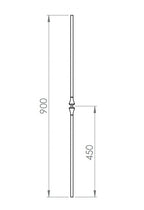 Zierstab, für Zierelement mit Sackloch, Länge 900 mm, V2A