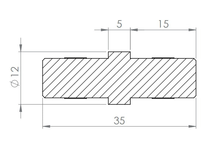 Rohrverbinder zum Stecken oder Kleben, für Rohr 12 x 1,5 mm, V2A