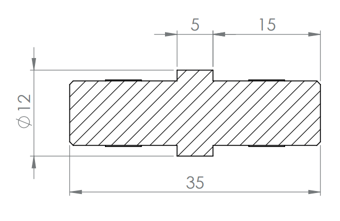 Rohrverbinder zum Stecken oder Kleben, für Rohr 12 x 1,5 mm, V2A