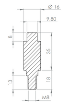 Gewindestift für den Einbau von Platten