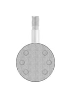 verschweißter Handlaufhalter mit Außengewinde M12, inklusive Cliprosette, V2A