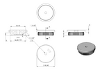 Zeichnung Rohrabschlussstopfen für Rohr Ø 42,4 x 3,0 mm