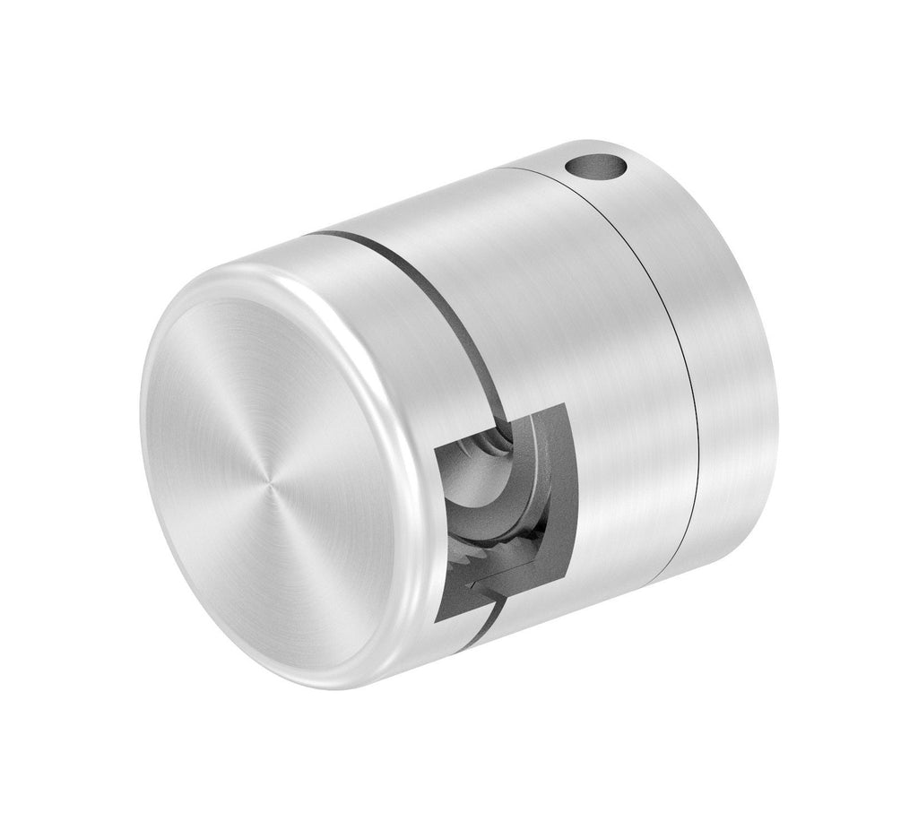 BRENK-fix® Grundhalter für Vierkantstäbe 12 x 12 mm, mit Innengewinde M8 / Alu, V2A