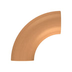90° Bogen für Holzhandlauf Buche,  Ø 42 mm, geschliffen und lackiert, für den Innenbereich