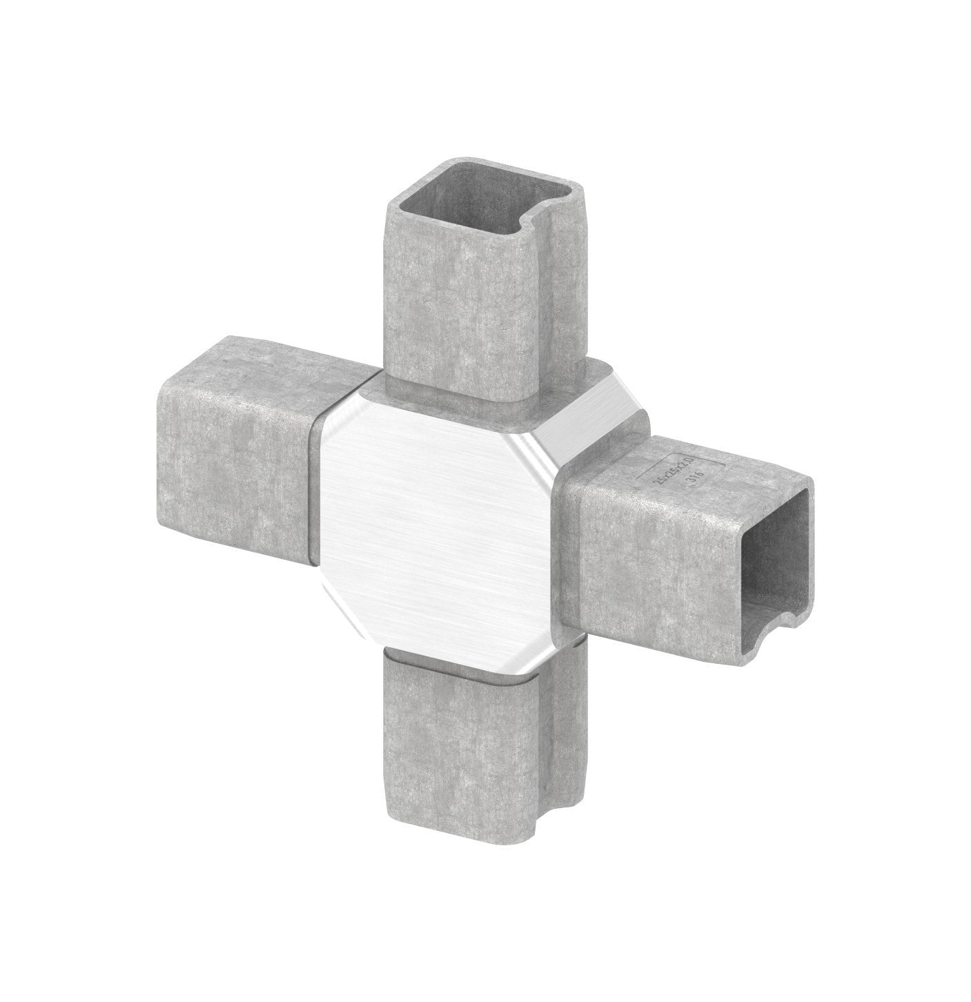 Kreuzverbinder für Quadratrohr 25 x 25 x 2,0 mm