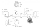 Edelstahl Wandhalter 90° für Rundrohre, kurz, zum Einstecken ins Rohr, V2A