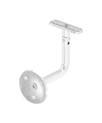 verschraubter  Handlaufhalter mit Gelenk und Anschlussplatte, zum Anschrauben des Handlaufs, V2A