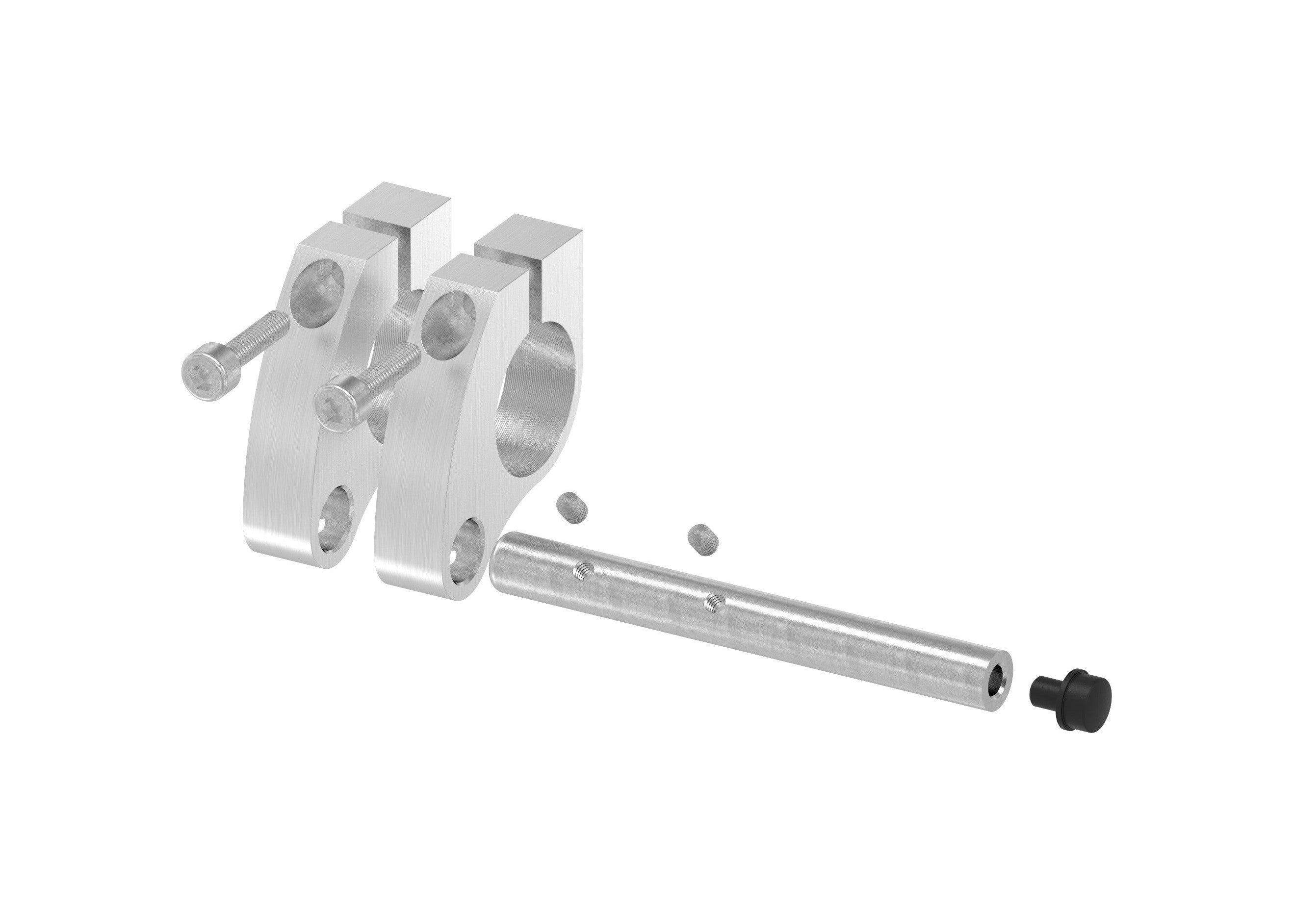 Stopper für Glastürhalter mit Doppelrollwagen, beidseitig verwendbar, V2A