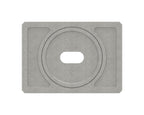 Wandhalter für Rechteck-Nutrohr 60 x 40 x 1,5 mm, Ausführung rechts oder links, V4A