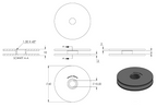 Gummis für Glaspunkthalter Ø 62 mm, 1 Paar