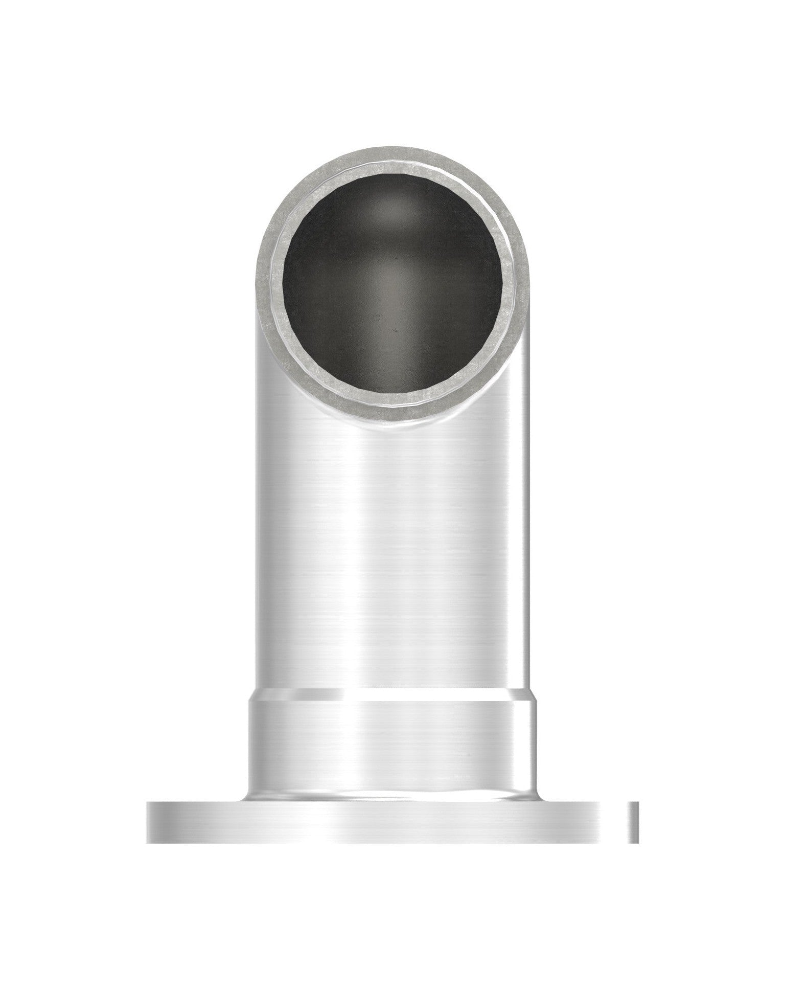 Edelstahl Wandhalter 90° für Rundrohre, lang, zum Einstecken ins Rohr, V2A