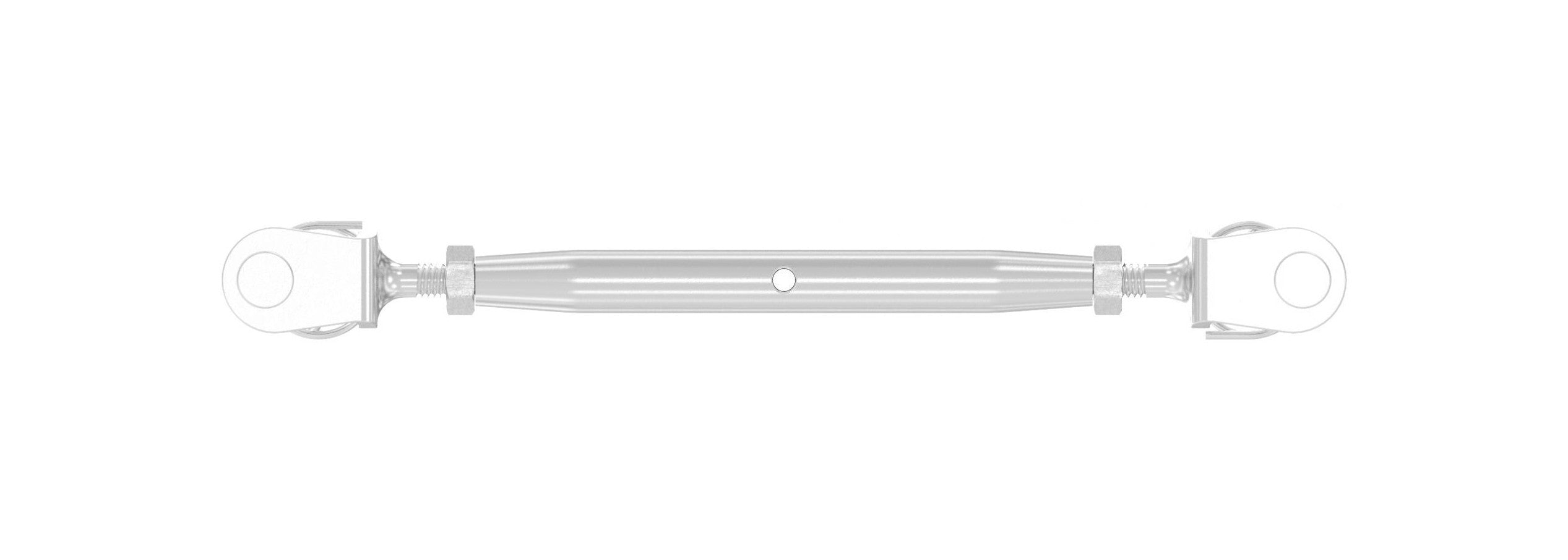 Wantenspanner mit 2 x Gabel und Gewinde, V4A