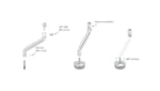 Gelenkbügel Edelstahl 2 x 30° gebogen, 360° drehbar,1 x Außengewinde, 1 x Innengewinde, V2A