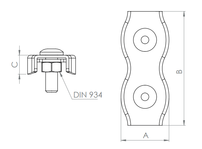 INOX-Duplex Seilklemme, V4A