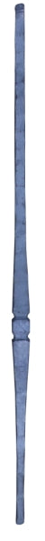 Anfangsstab 25x25mm, H: 1200mm, 1x Würfel außermittig