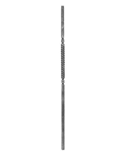 Anfangsstab 25x25mm, H: 1200mm, 1x gedreht außermittig