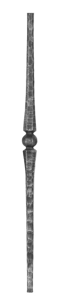 Anfangsstab 25x25mm gehämmert, mit Kugel Ø 50mm, H: 1200mm