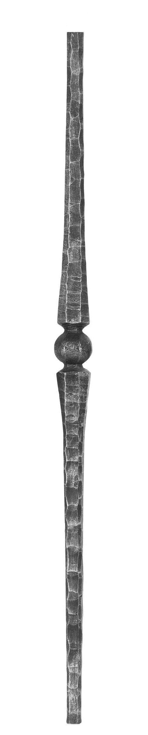 Anfangsstab 25x25mm gehämmert, mit Kugel Ø 50mm, H: 1200mm