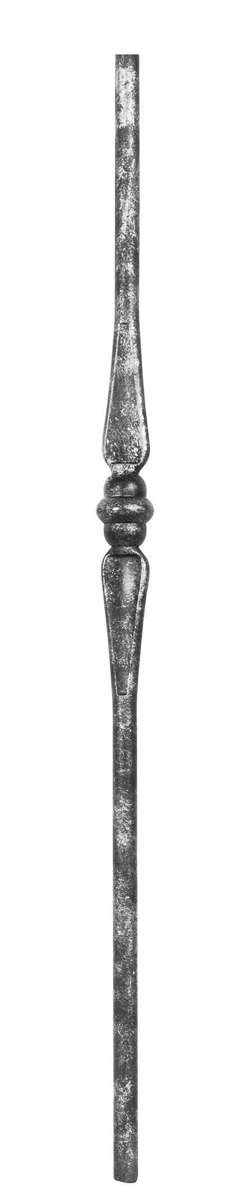 Anfangsstab Ø 25mm, glatt, H: 1200mm, 1x Drehteil außermittig