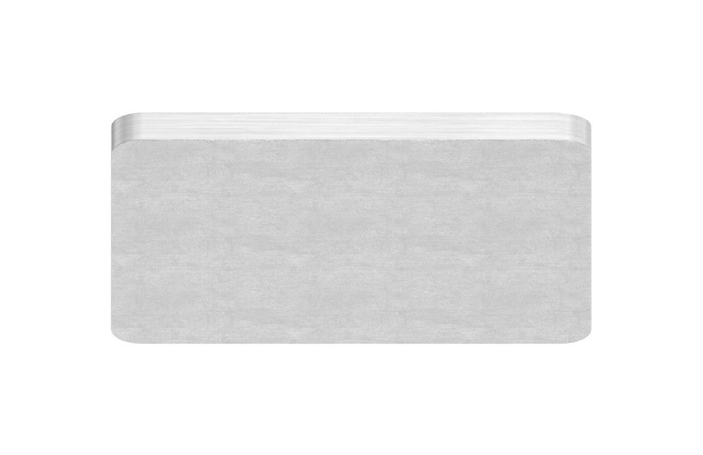 Edelstahl Flachkappe für Quadratrohre, Vollmaterial, zum Aufschweißen, V2A / V4A