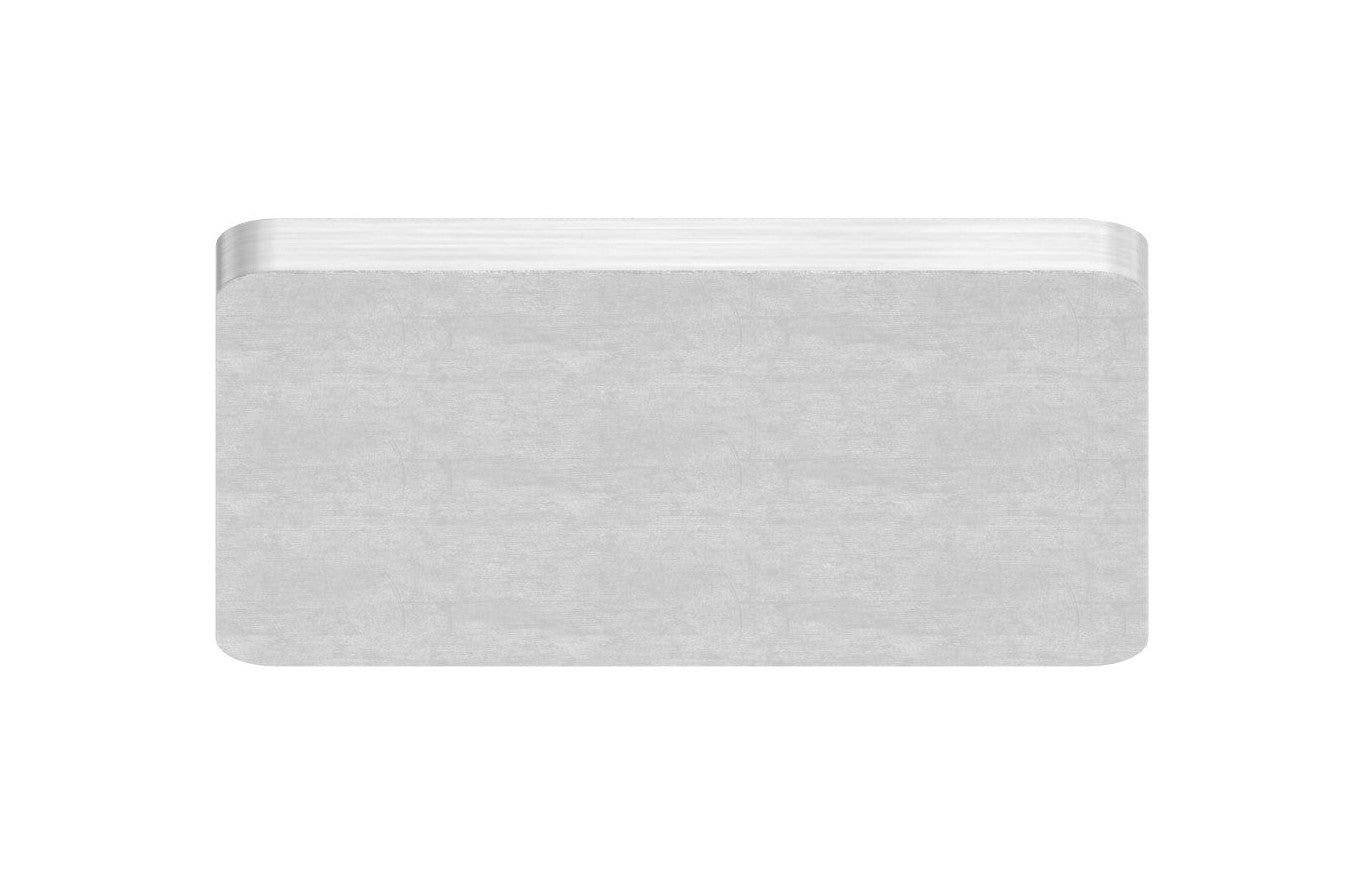 Edelstahl Flachkappe für Quadratrohre, Vollmaterial, zum Aufschweißen, V2A / V4A