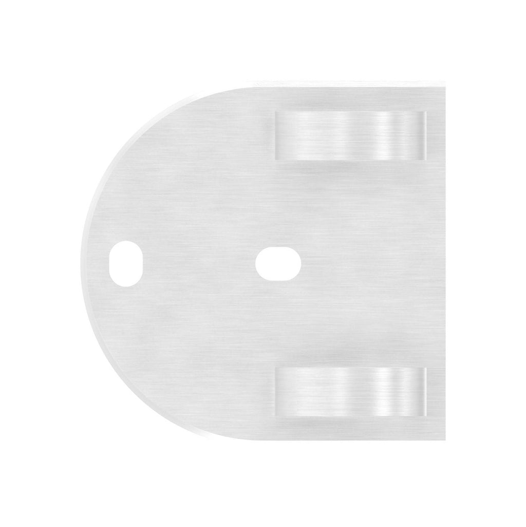 Edelstahl Wandbefestigung für Geländerpfosten zum Spannen, Platte 120 x 120 x 10 mm, V2A