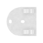 Edelstahl Wandbefestigung für Geländerpfosten zum Spannen, Platte 120 x 120 x 10 mm, V2A