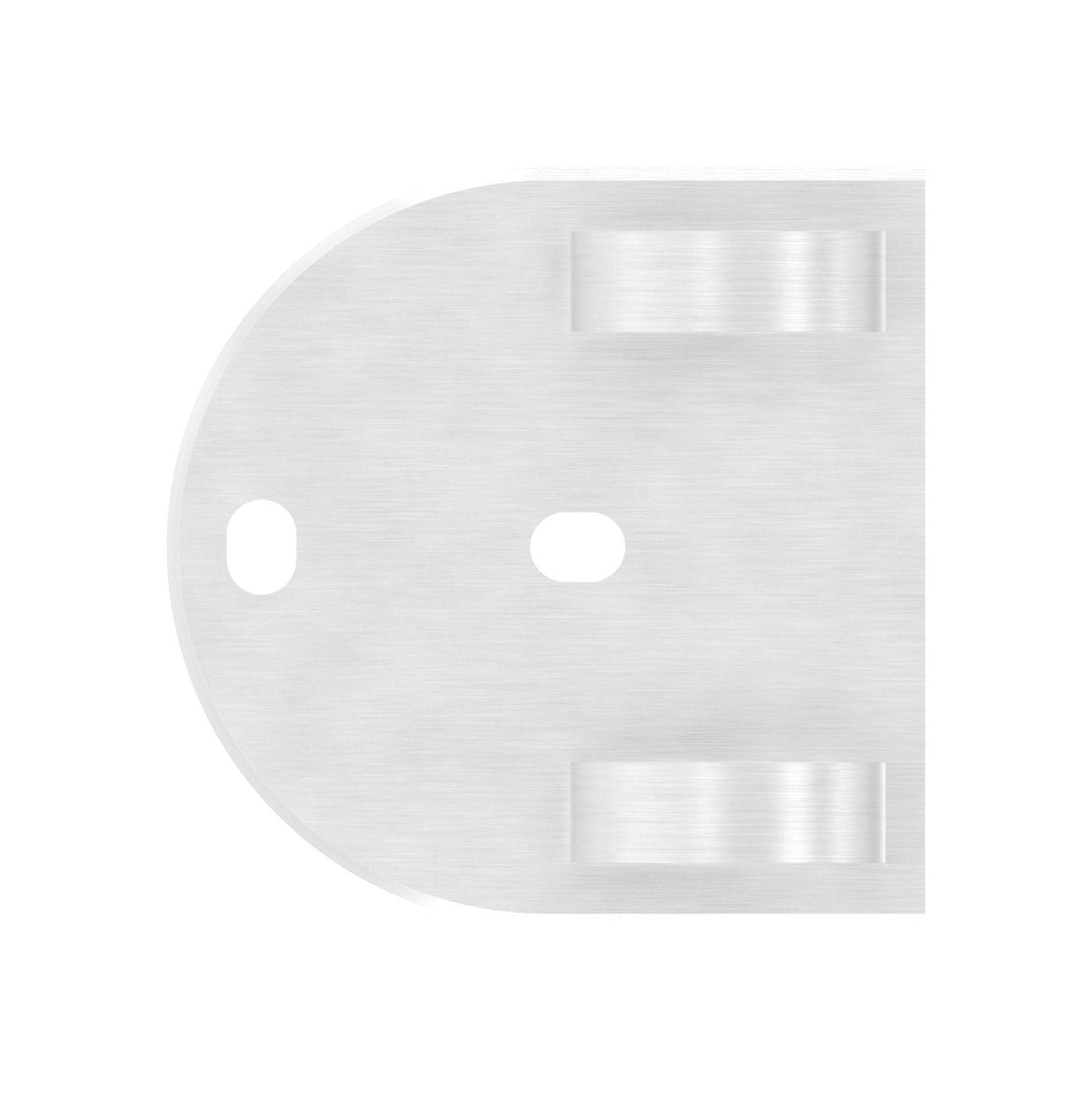 Edelstahl Wandbefestigung für Geländerpfosten zum Spannen, Platte 120 x 120 x 10 mm, V2A