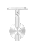 höhenverstellbarer Handlaufhalter mit Innengewinde, Gelenk und Haltenplatte, V2A
