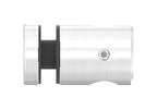 Querstab-Glashalter Ø 25 mm, für Glasstärke 6,0 - 12,76 mm, mit Durchgangsbohrung, V2A