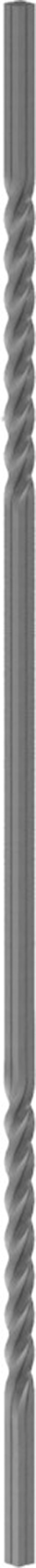 Zwischenstab 12x12mm, gerillt, H: 900mm, 2x gedreht außermittig