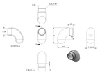 Zeichnung Rohrbogen für Rohr Ø 42,4 x 2,0 mm
