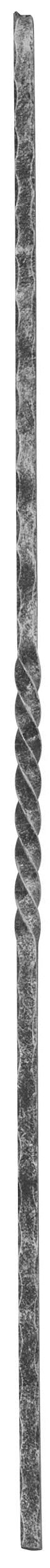 Zwischenstab 12x12mm, gehämmert, H: 900mm, 1x gedreht mittig