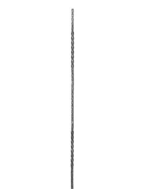 Zwischenstab 12x12mm, gehämmert, H: 900mm, 2x gedreht